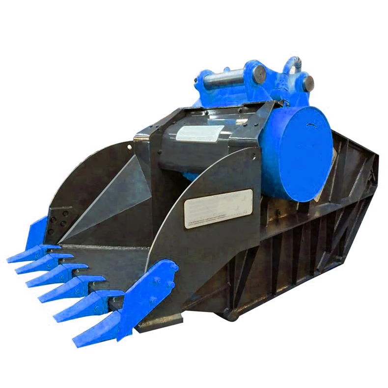Demolition Excavator Crusher Bucket Hydraulic Concrete Rock Jaw Crushing Attachment Recycling Heavy Tool Equipment