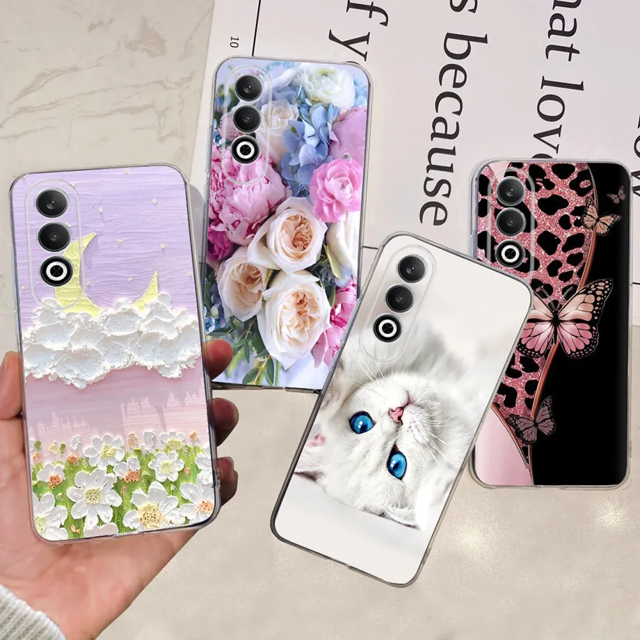 For OnePlus Nord CE4 Case Protect Back Cover for OnePlus Nord Oneplus 6 6T Coque Clear Soft Silicone Funda Flower Butterfly Capa