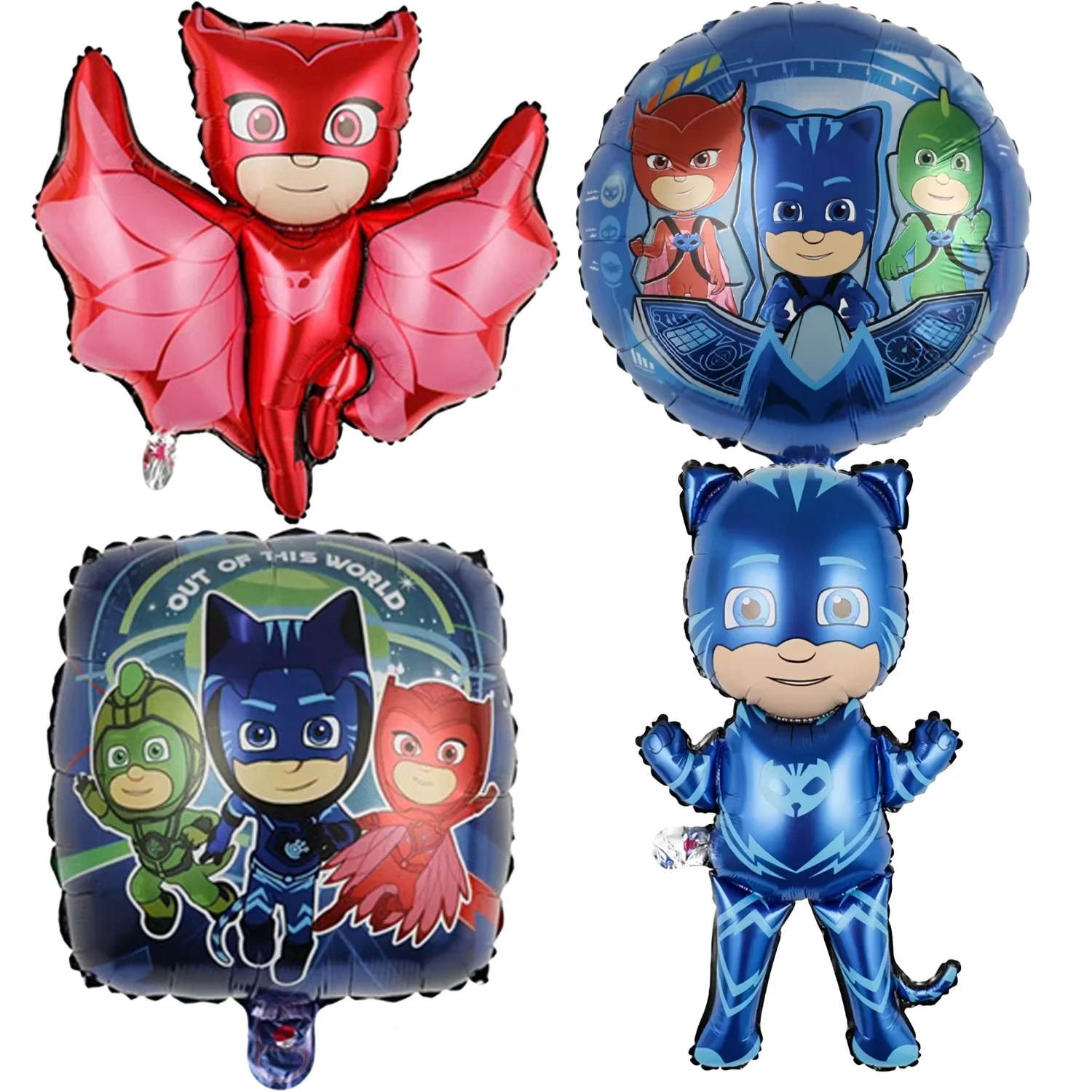 

18 inch PJ Masks Party Balloons Cartoon PJ Mask Red Blue Foil Balloon Baby Shower Birthday Party Kids Favor Classic Toy Boy Gift