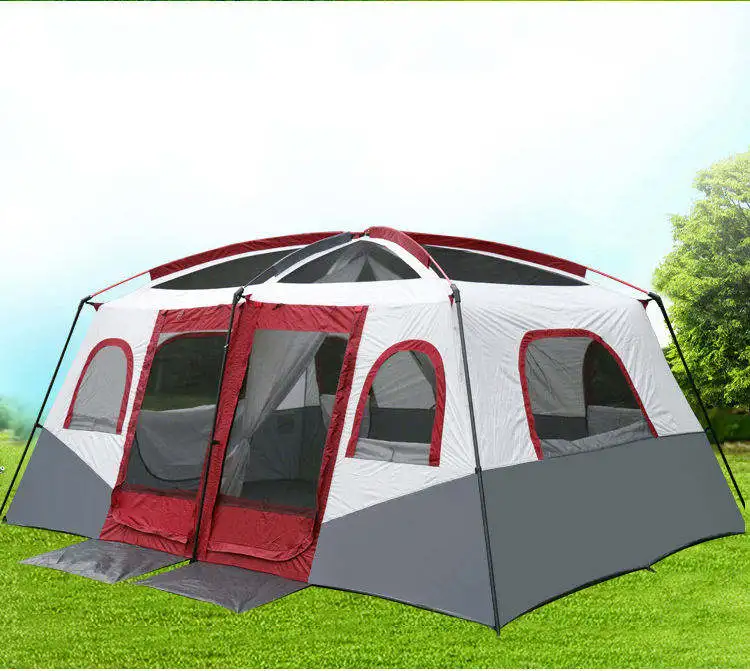 Manufacture 8 10 12 Persons Instant Set Up Waterproof Big Family Large Cabin Outdoor For Camping tent sale