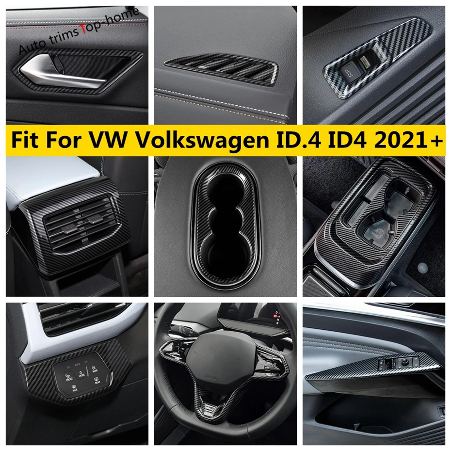 

Window Lift Button / Water Cup Holder / Dashboard Air Conditioner Outlet AC Vent Cover Trim For Volkswagen ID.4 ID4 2021 - 2024