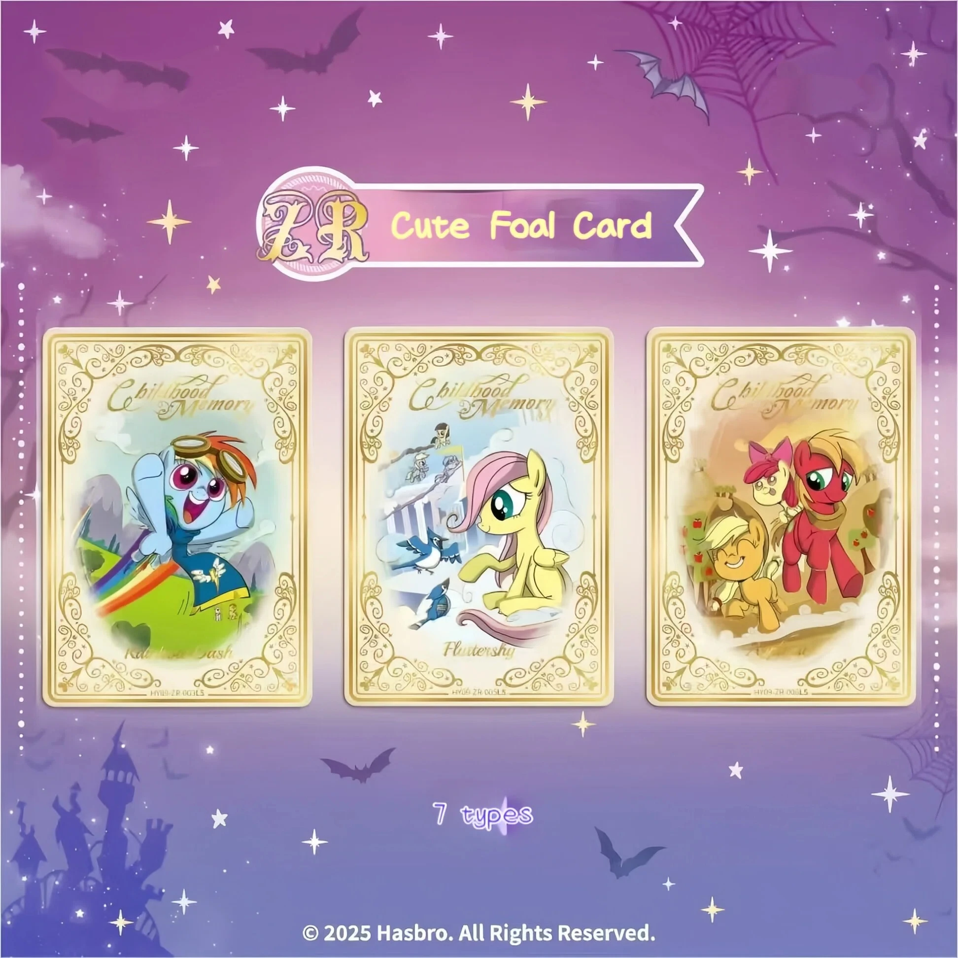 KAYOU Genuine My Little Pony Friendship Magic Characters Cartoon Creative Girl Toys Colorful Gemstones Anime Collection Card