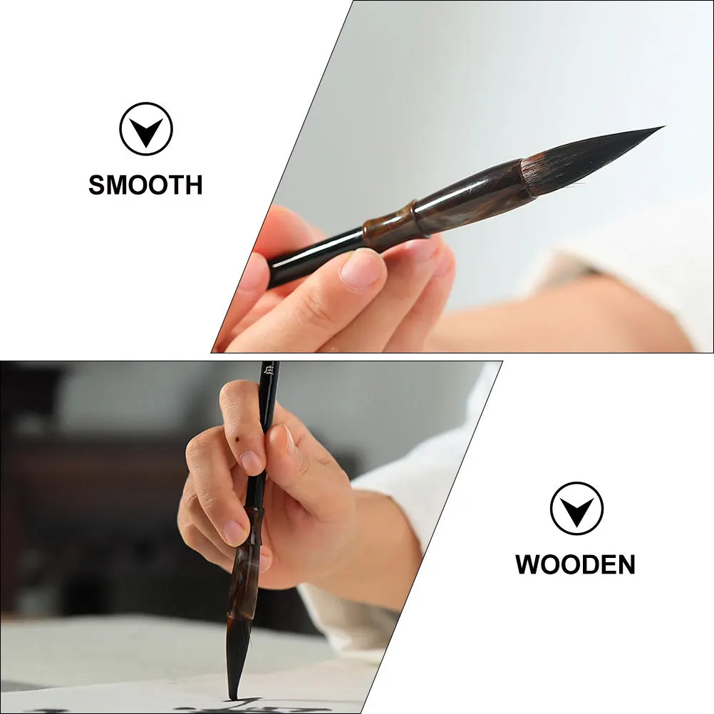 

3pcs Chinese Calligraphy Brush Pens Wooden Handle Painting Brush For Writing Couplets School Art Tool Durable Writing Pen
