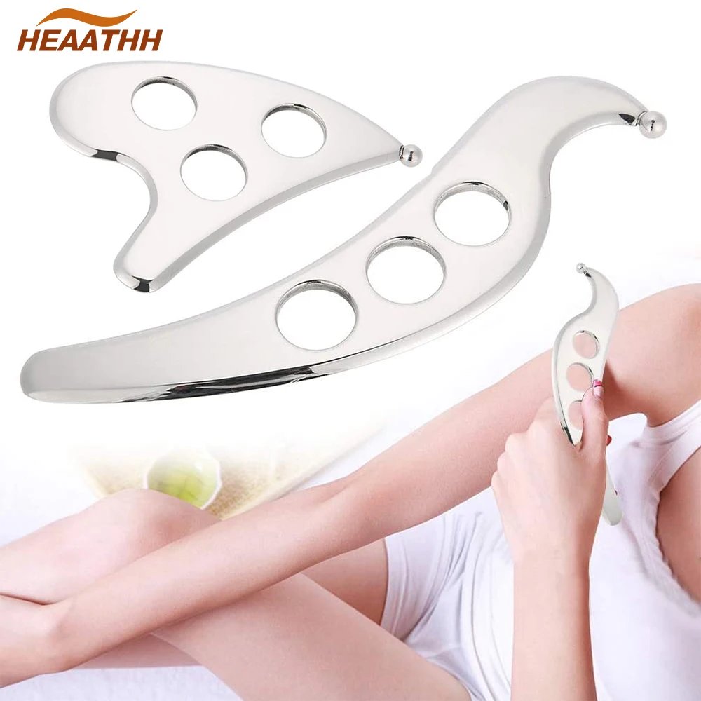 

Medical Grade Stainless Steel Gua Sha Massage Scraper Body Muscle Soft Tissue Therapy for Reduce Arms Back Legs Neck Muscle Pain