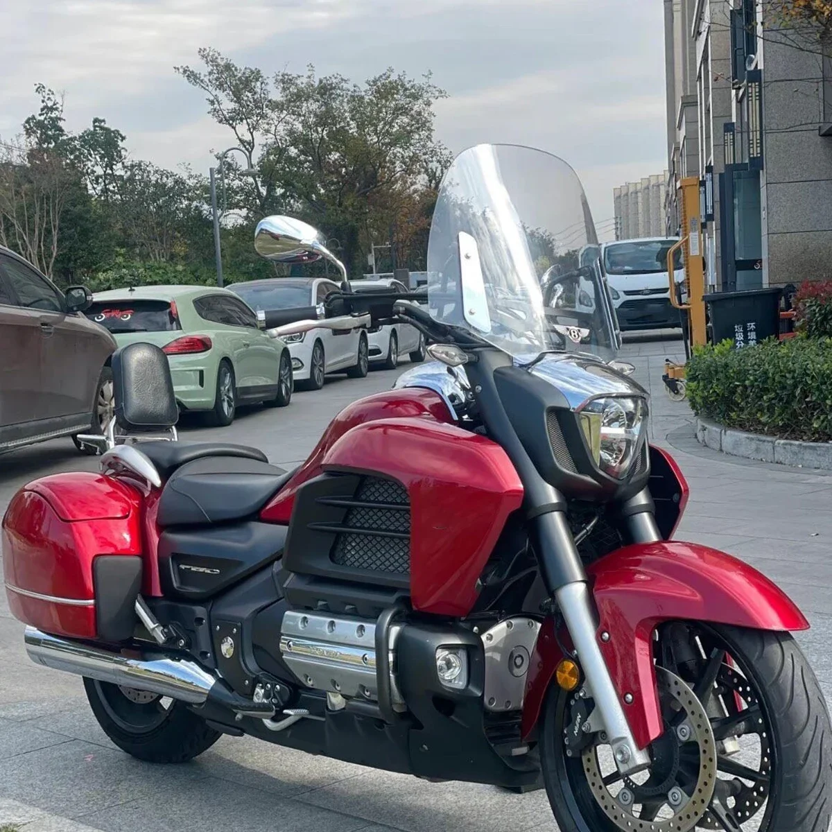 Fit For Honda Valkyrie F6C GL1800C 14-20 cruising high-end lenses glass windshields wind mirrors with increased height thickness