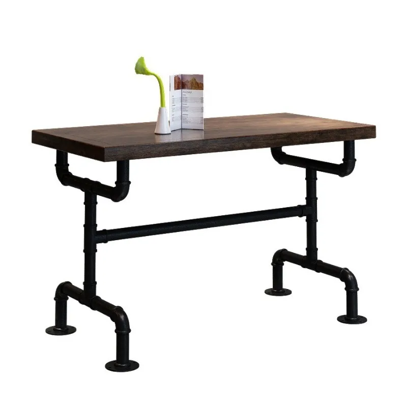 

water pipe, creative design, vintage music bar, tavern, restaurant, complete set of dining table and chairs, solid wood