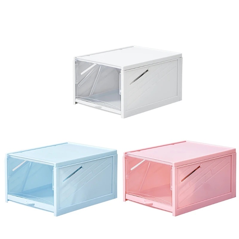 Clear Plastic Shoe Storage Box Stackable Pull Shoe for Case Container Sneaker Collection Display for Men Women