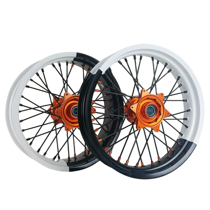 Fit EXC YZF 16/17 Front Wheel White and Black Two-Color Spliced Rims Dirt Bike Super Motorcycle Wheels