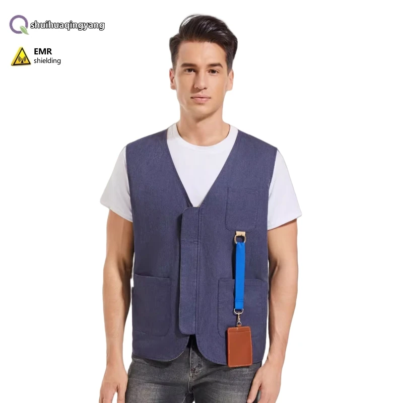 

Genuine electromagnetic radiation protective metal fiber vest monitoring room EMF shielding middle-aged and elderly clothing