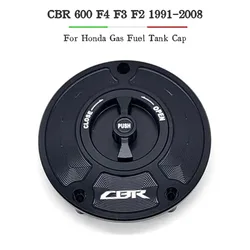 CNC Aluminum Keyless For Honda CBR 600 F4 F3 F2 1991-2008 Motorcycle Accessories Fuel Gas Tank Cap Cover