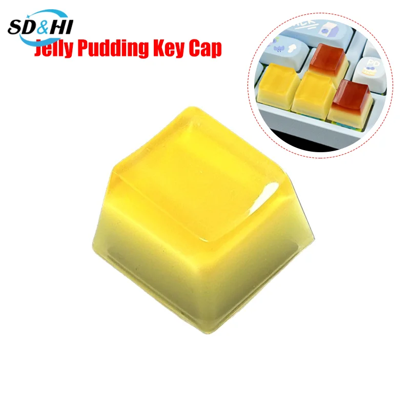 

Creative Transparent Jelly Pudding Key Cap Personalized Cross Shaft Mechanical Keyboard Key Cap Gifts Accessories