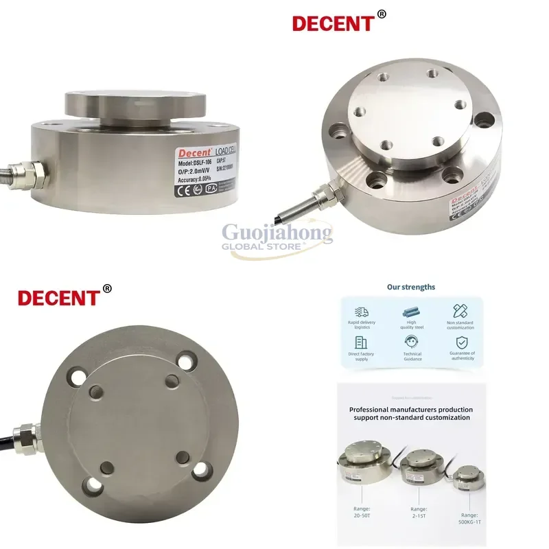 2026 HOT 500kg 1000kg Micro Spoke Type Force Load Cell Compression Sensor IP67 Stainless Steel Force Sensor