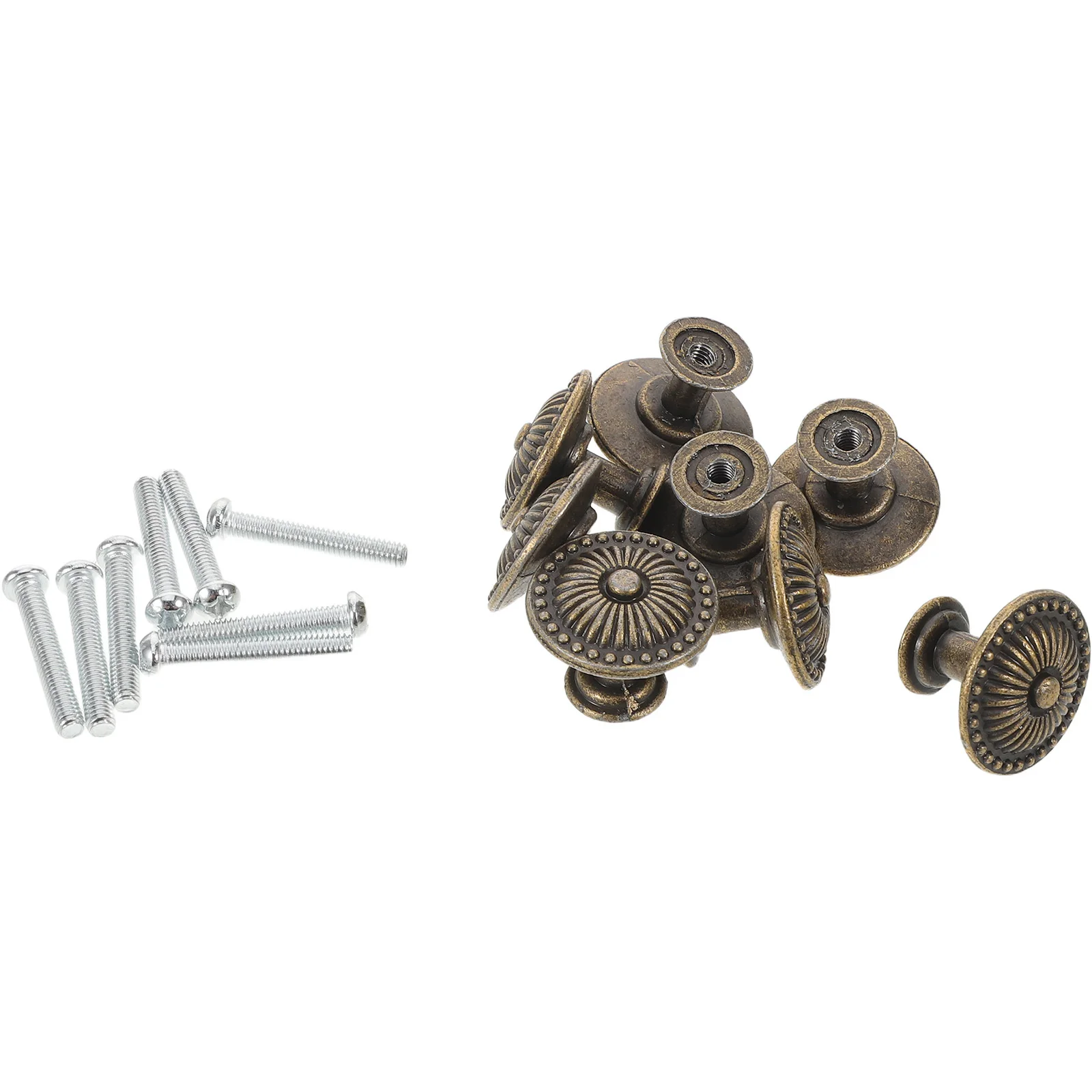 8 шт. винтажные круглые ручки для ящиков из твердого сплава, бронзовые ручки для шкафа для кухонного шкафа