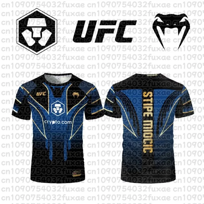 

2025 Fighting Competition T-shirt Men's and Women's 3D Printed Top Summer Round Neck Sportswear Men's Outdoor Short sleeved Top