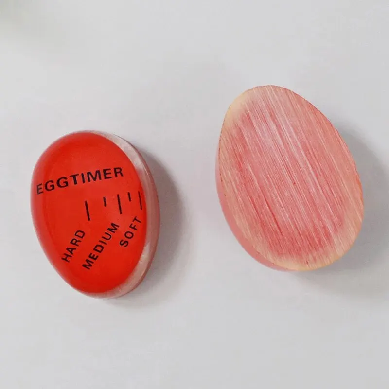 1pcs Egg Color Changing Timer Eco-Friendly Resin Egg Timer Red Timer Tools Yummy Soft Hard Boiled Eggs Cooking