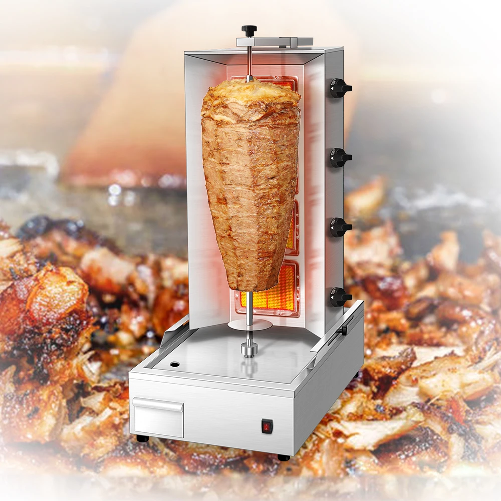 Full Automatic Shawarma Machine Doner Kebab Machine Grill Machine 2/3/4/5/6 Burners Gas Grill