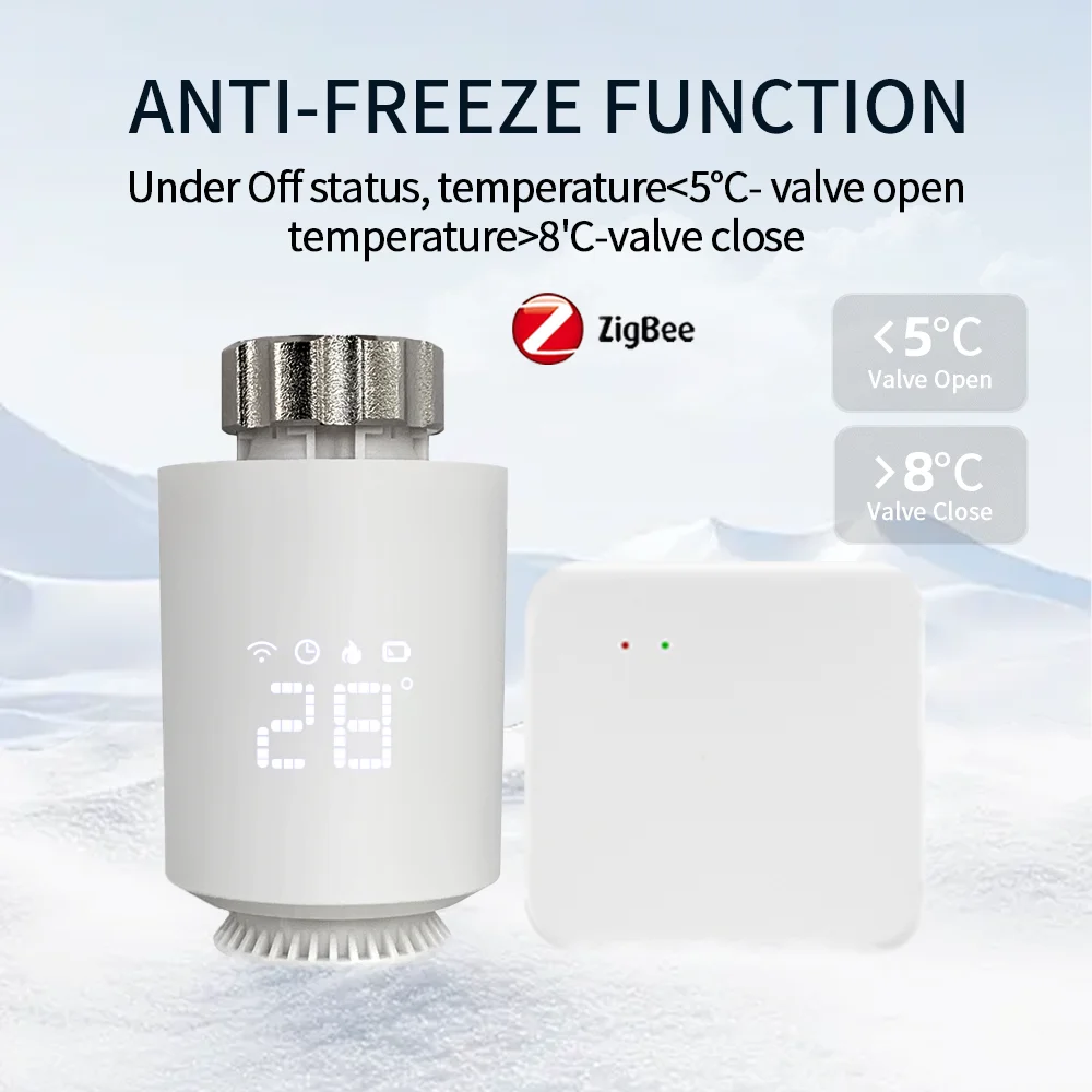 Tuya ZigBee Thermostat Heizkörper Stellventil Smart TRV Thermostat Ventil Temperatur Controller Unterstützung Alexa Google Hause