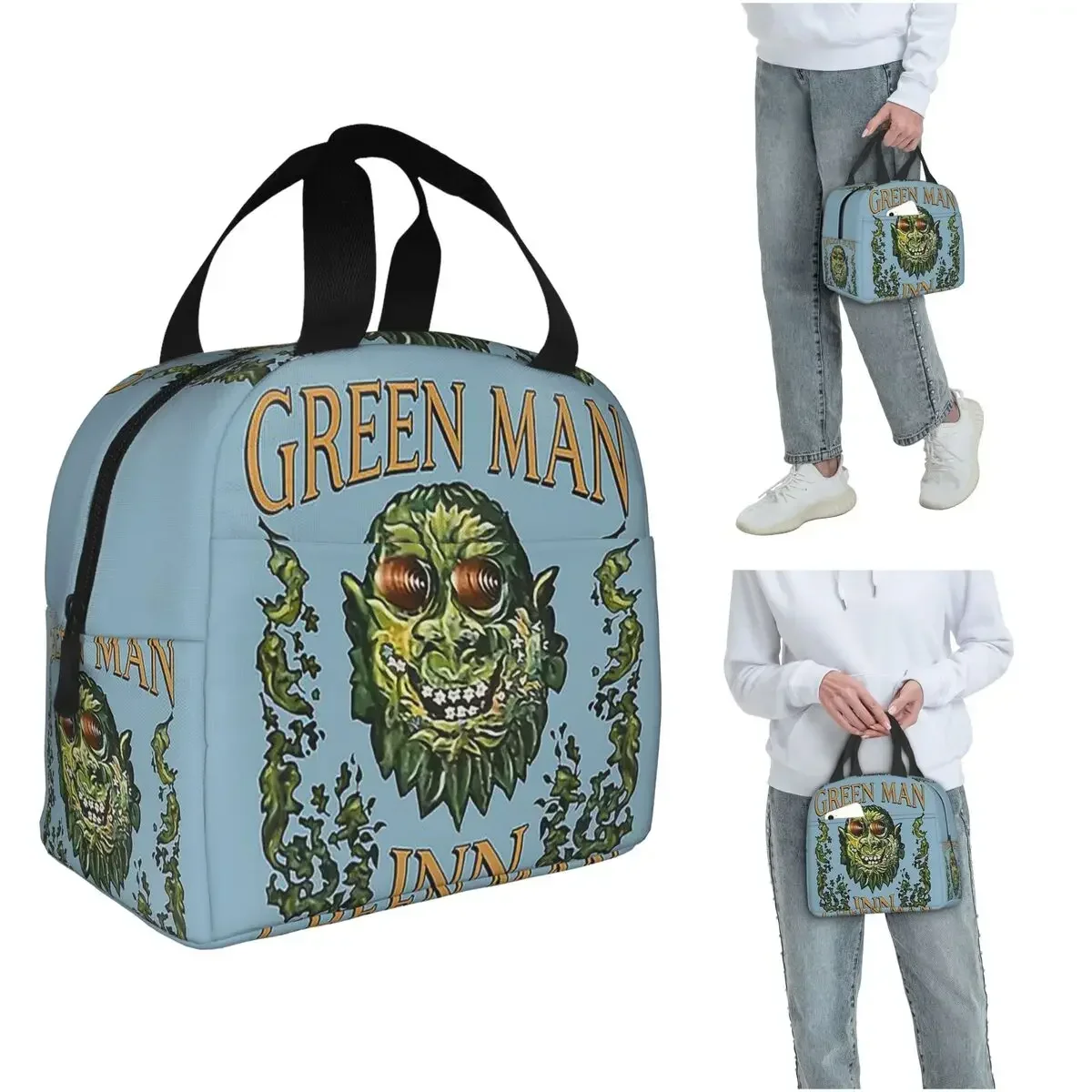 The Green Man Inn - The Wicker Man Insulated Lunch Bag for Women Children Portable Food Boxes Thermal Lunch Box Tote