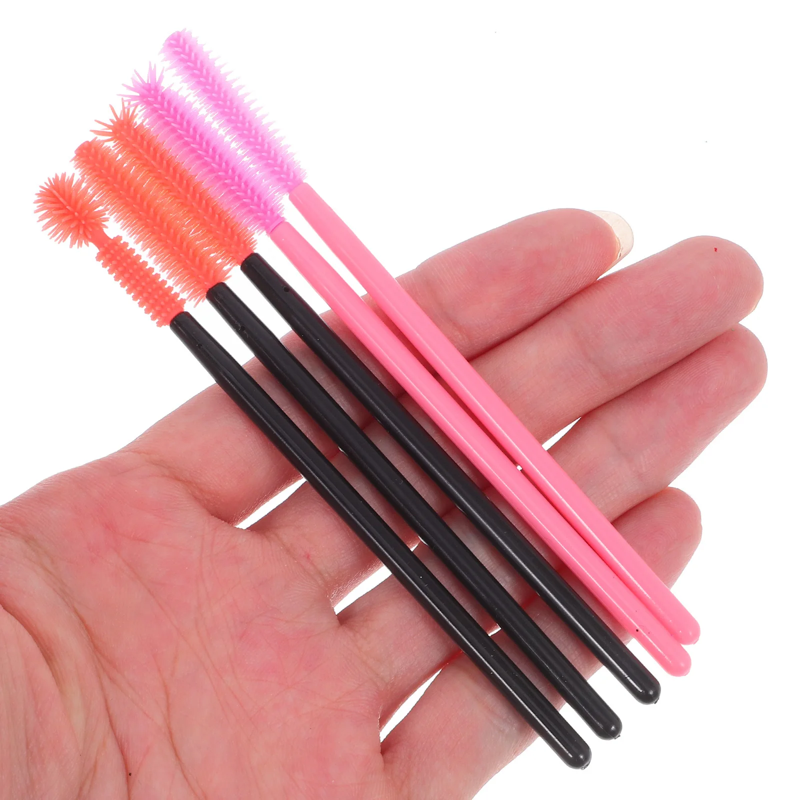 Juego de varitas para rímel de pestañas de silicona, aplicadores de cepillo desechables para extensión de pestañas, Kit de herramientas de maquillaje, 50 Uds.