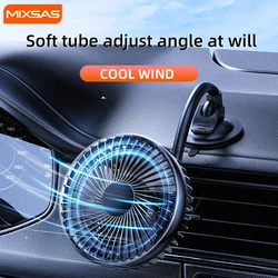 12-24V Fan for Car Universal Air Outlet 230 Multi-function Mini USB 360°Rotating Cooling Auto Circulator 3 Speed Electric Device