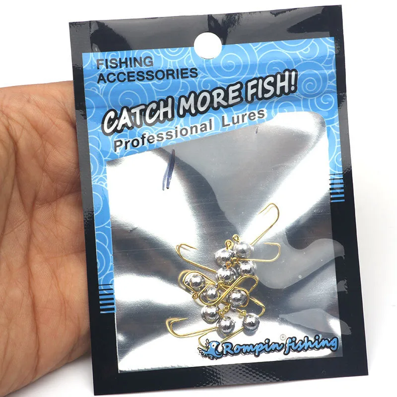 10pcs/lot Micro Jig Head Fishing Hook 1g-5g Ice Fishing Hook Mini Crank Jig Fishhook Soft Lure Fishing Tackle view 5