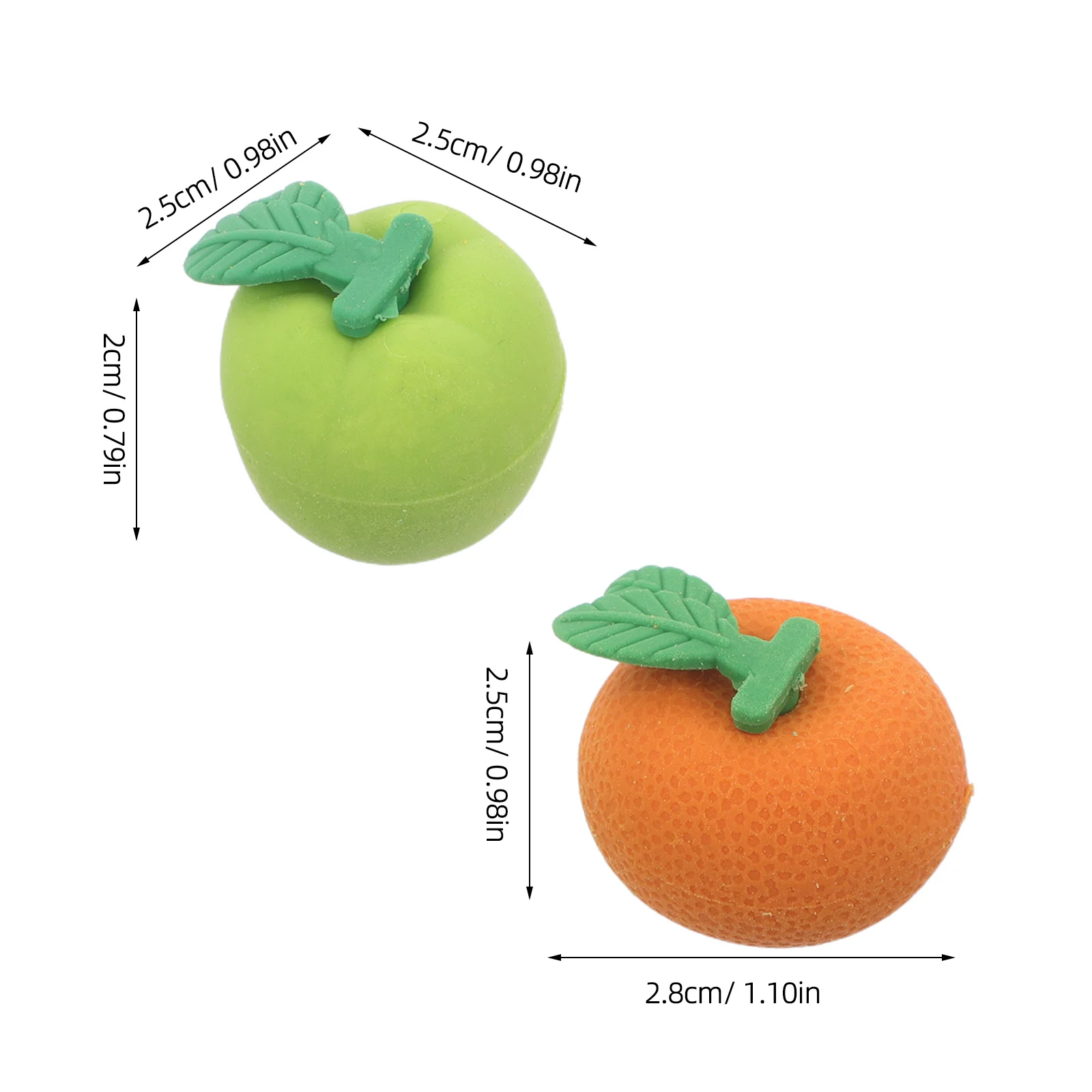 100개 신기한 과일 모양 연필 지우개 미니 사과 오렌지 모양 재미있는 지우개 어린이 교실 상품 학교 용품