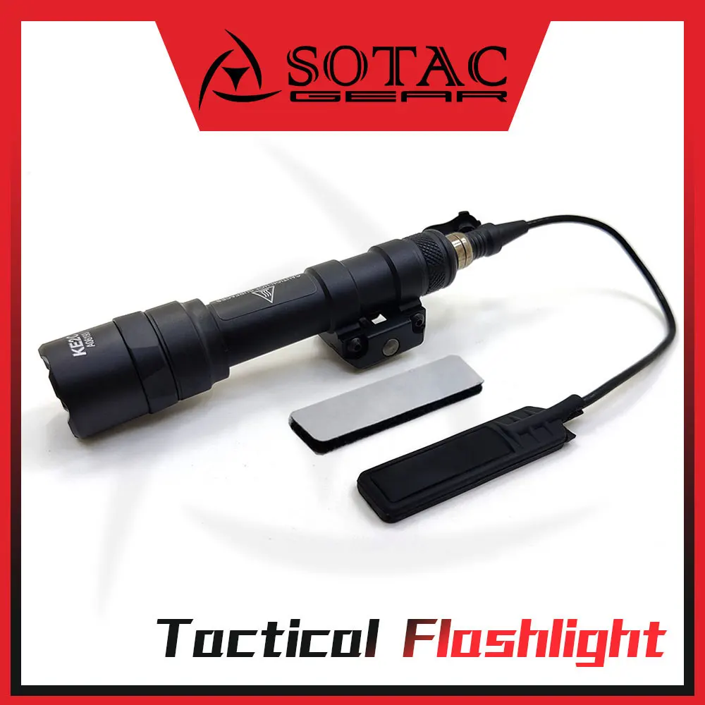 SOTAC 600 Lumens M600B Scout LED White Light Tactical Flashlight With Control Pressure Switch For 20mm Picatinny Rail