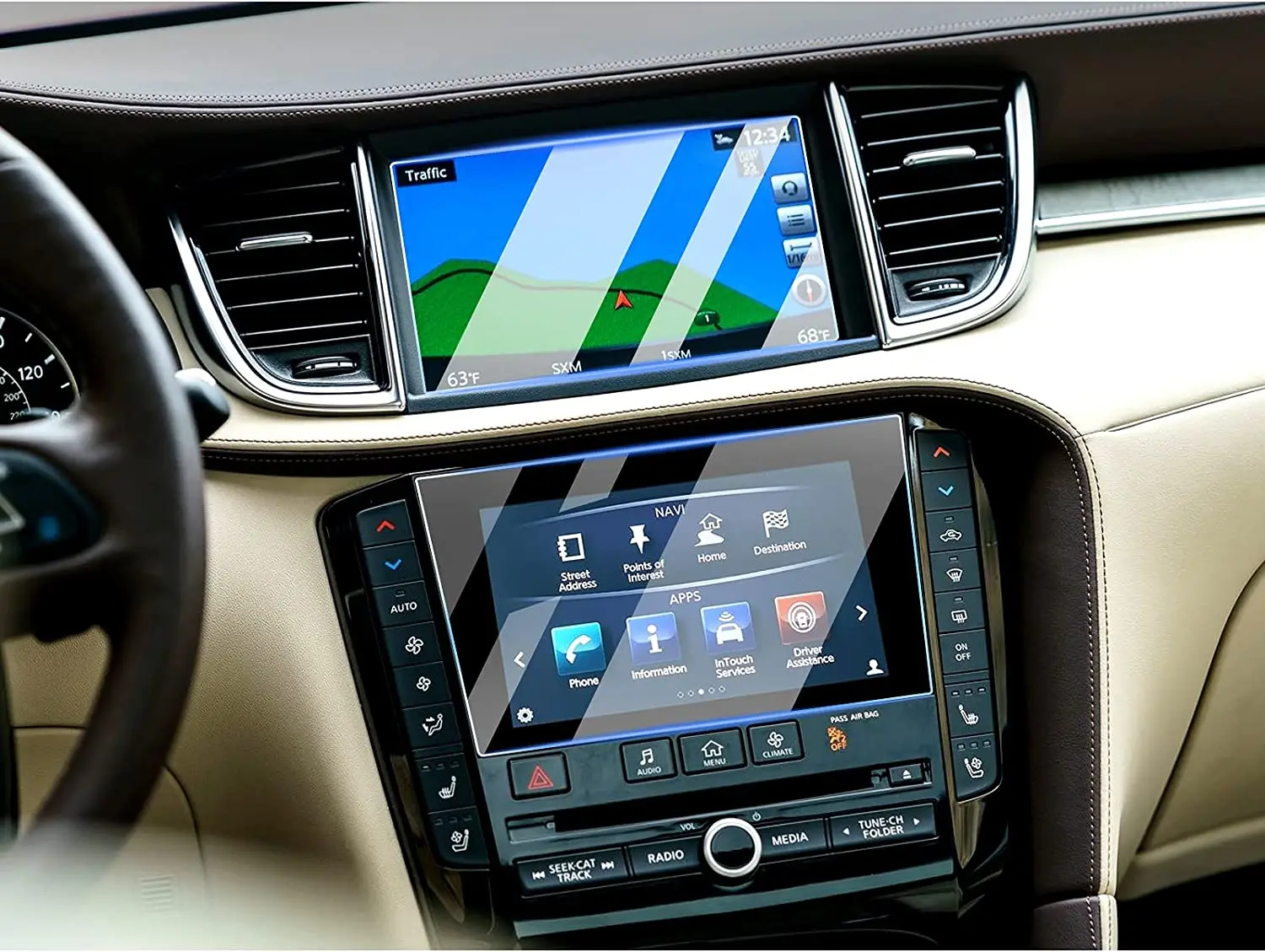 Защитная пленка для экрана из закаленного стекла для Infiniti Q50, Q60, 2021, 2022, 2023, автомобильная информационная система, радио, GPS-навигация, приборная панель