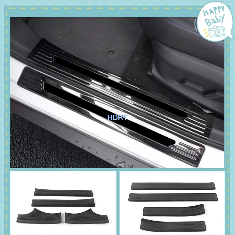 Car Styling For MG4 Mulan 2022 + Rear Bumper Plate Protector Door Sill Frame Trunk Guard Welcome Pedal Cover Tread Plate Trim