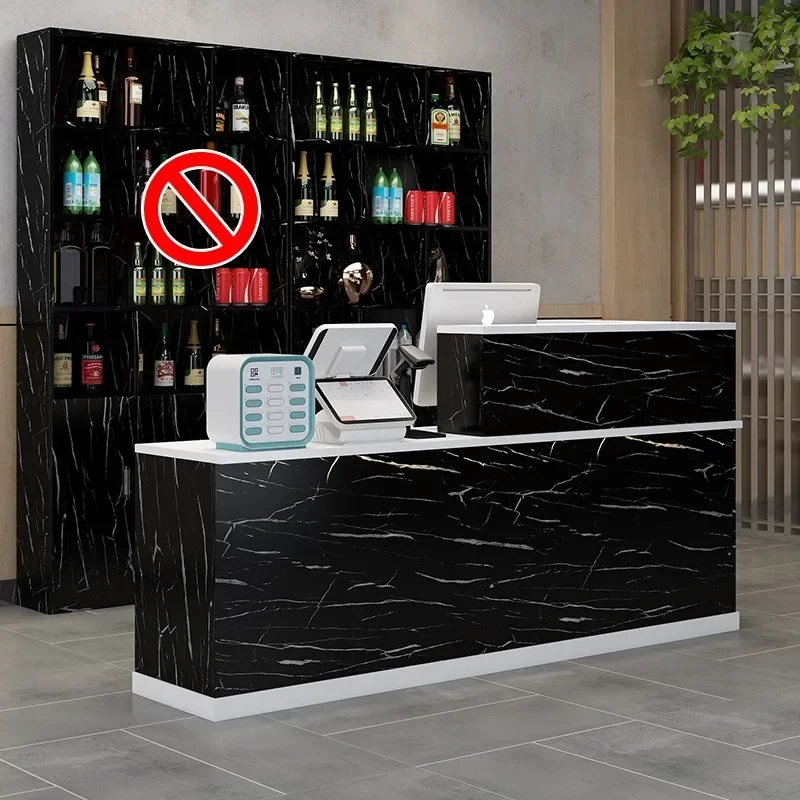 Luxury Furniture Office Reception Counter Cosmetics Restaurant Front Desk Table Shop Service Beauty Center Recepcion Salon Bar