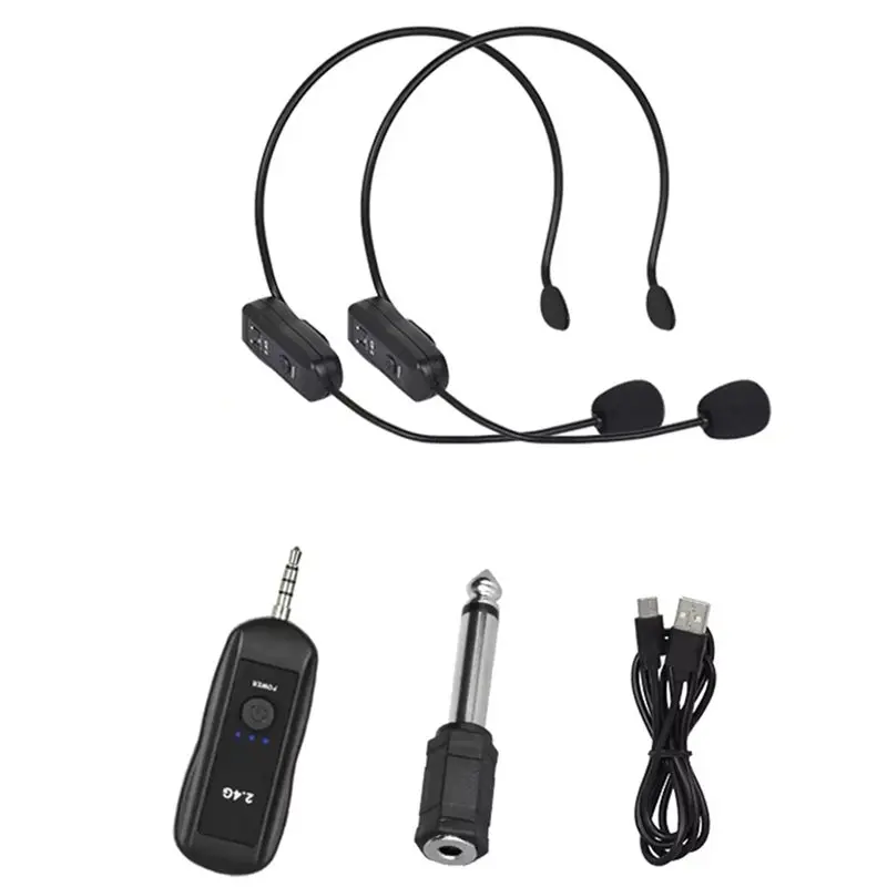 

【GIFT】Teaching Tour Guide 2.4G Head-Mounted Wireless Microphone With Headset Transmitter Receiver For Voice Amplifier Speakers