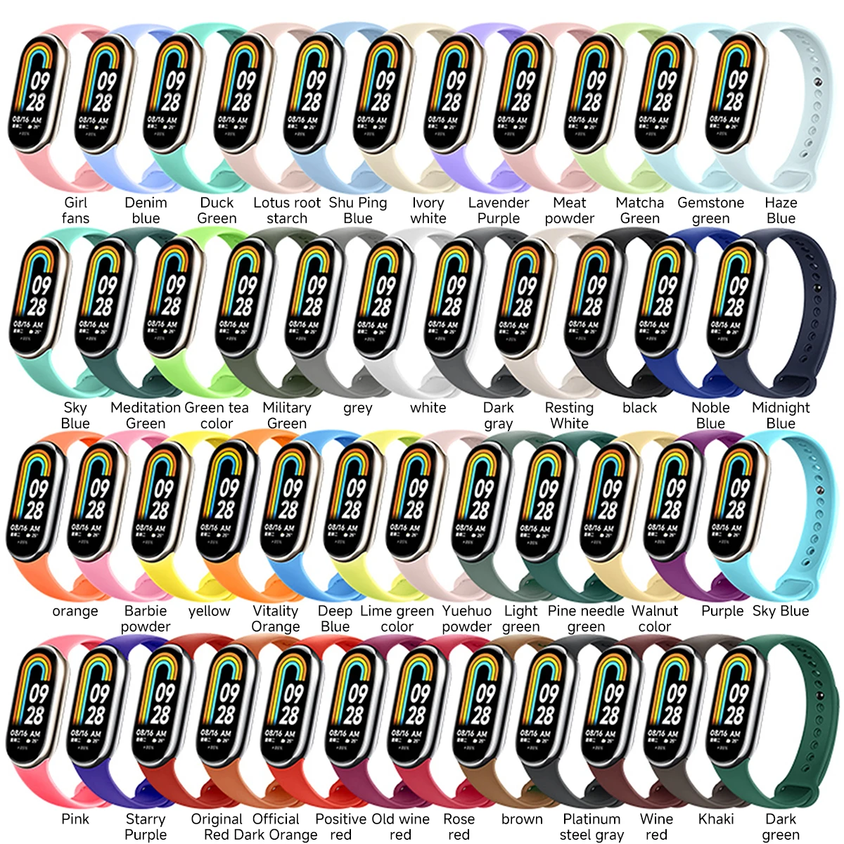 حزام لـ Mi Band 8 Xiaomi 8 NFC سوار رياضي حزام سيليكون بديل سوار الساعة الذكية حزام ساعة Xiaomi Mi Band 8