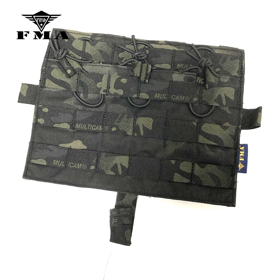 

FMA AVS Removable Flap Molle M4 Flat Triple Magazine Pouch for Tactical AVS JPC2.0 CPC Vest Front Panel to update