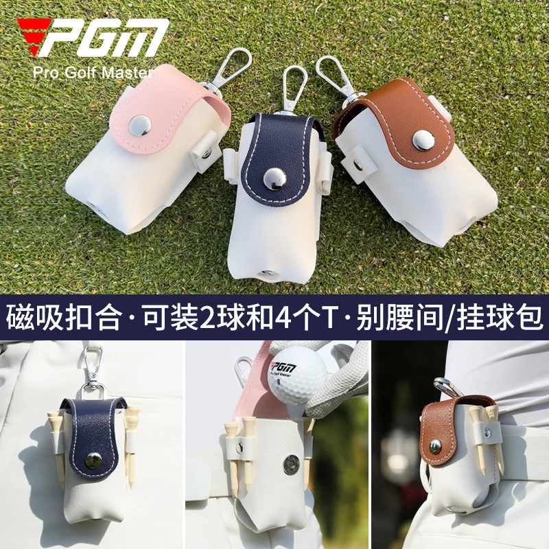 PGM Multifunctional Golf Waist Bag for Men Women, Portable Golf Tee Pouch with Magnetic Snap Closure Waterproof Golf Ball Holder