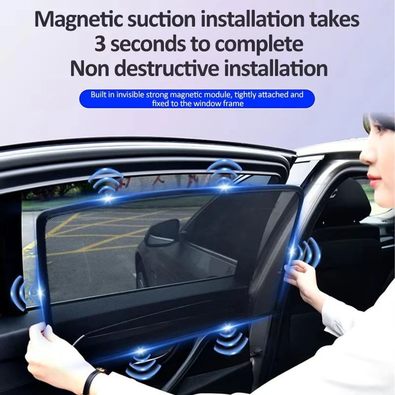 For Volkswagen VW Passat B8 Variant Accessories 2019 2014~2023 Car Mesh Sunshade Side Window Sun Visors Magnetic Protect Privacy view 4