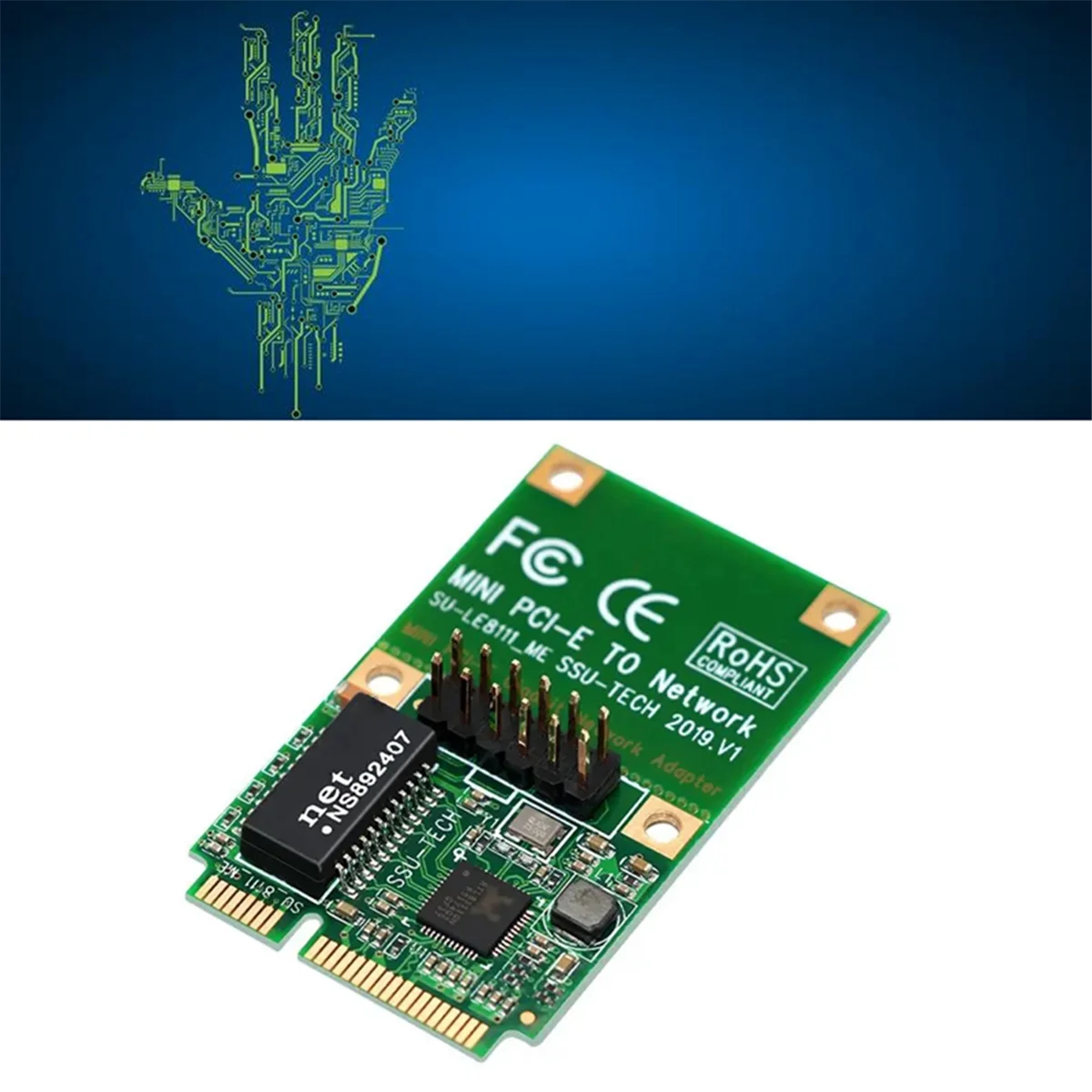 Hot Sale Mini PCIE Gigabit Network Card Single-Port RJ45 Ethernet Card 10/100/1000Mbps Network Adapter for Computer PC