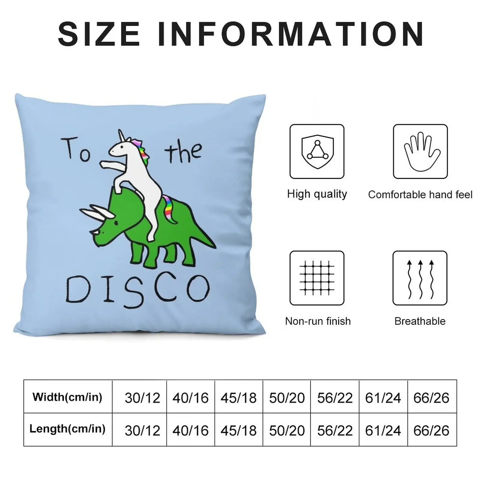 To The Disco (Unicorn Riding Triceratops) Throw Pillow luxury home accessories Pillowcases For Pillows Christmas Pillows pillow