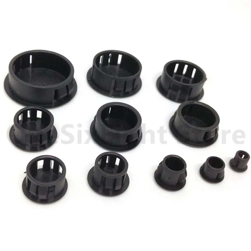 Black / White Snap-in Plug 6 8 10 13 14 16 19 20 22 26 30mm Plastic Hole Plug Blanking End Caps Tube Pipe Inserts Plug Bung