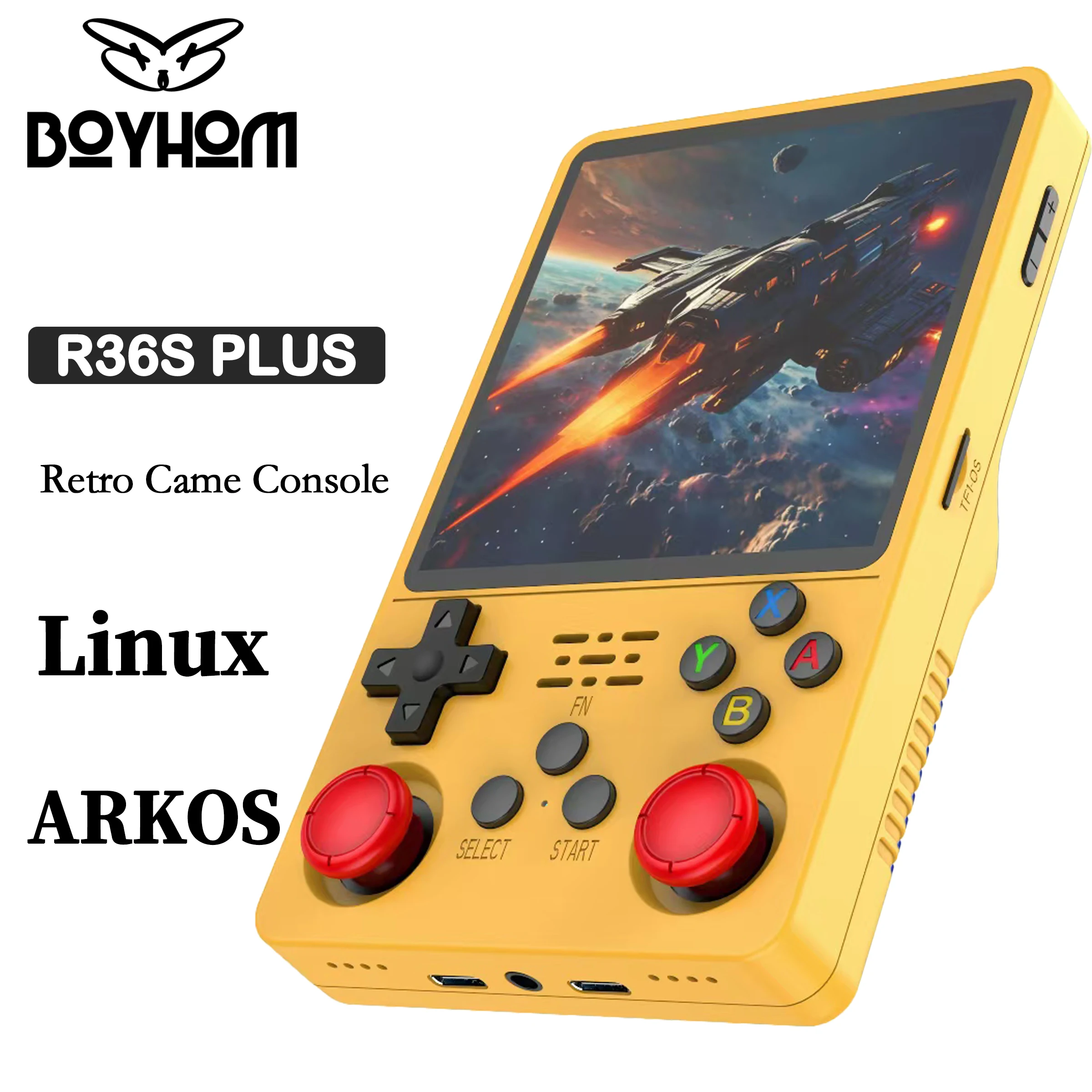 R36S plus WIFI 4-Inch Large Screen Retro Handheld Game Console Linux System Portable Pocket Video Player Games R36S Handheld Con