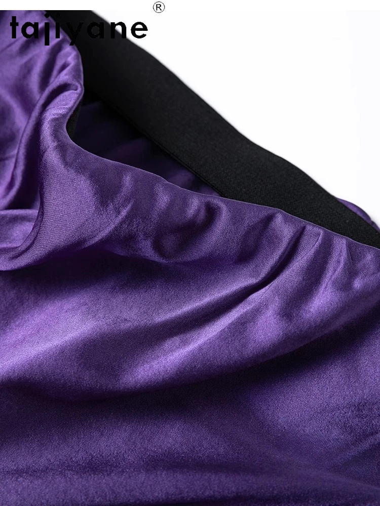 TAJIYANE 93% falda de seda de morera Natural moda verano falda de sirena de satén 21 Mommes falda larga elegante ropa de mujer 2025 rsi