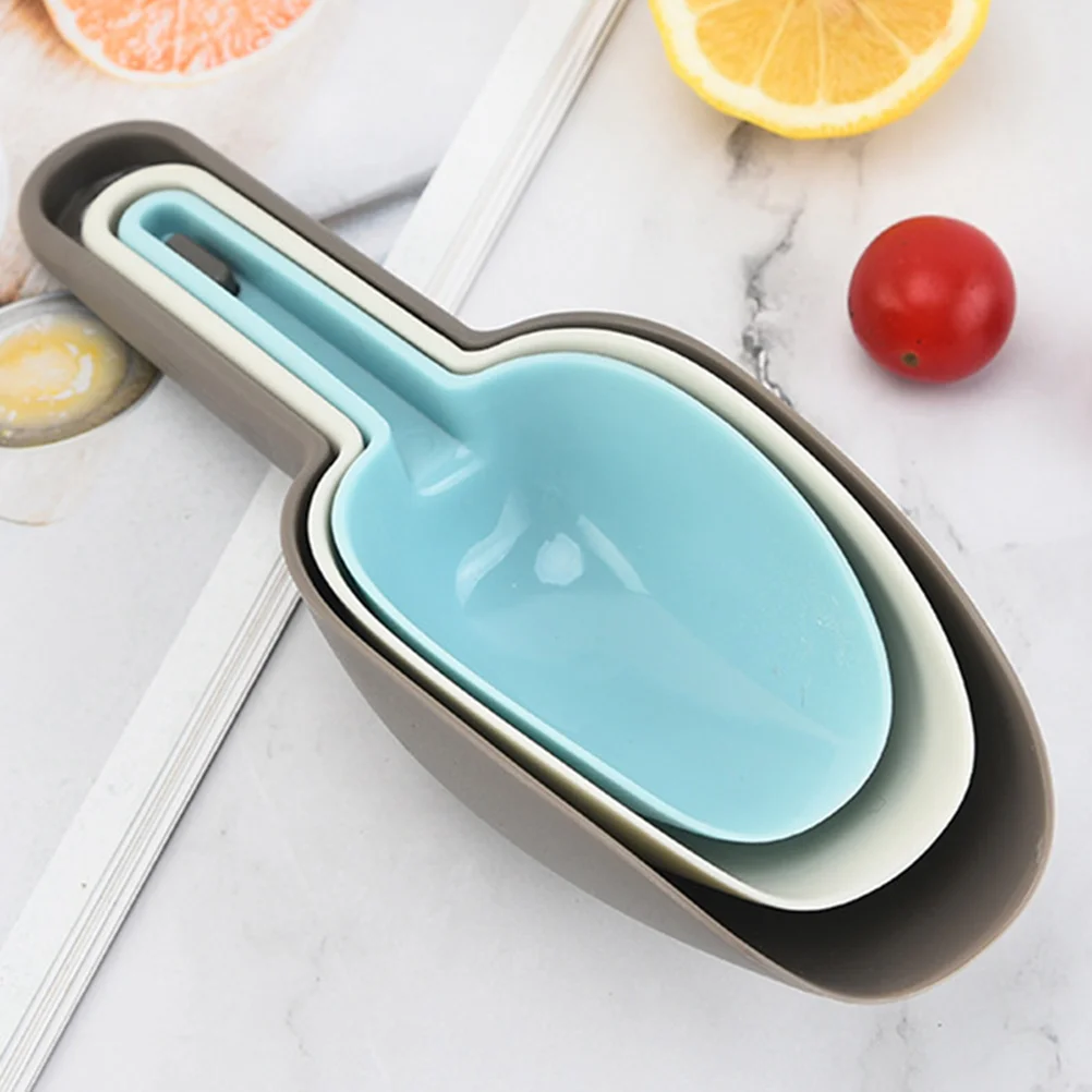 

Ice Shovel Set Multifunctional Food Scoop Stackable Plastic Tongs For Sugar Coffee Beans Candy Salt Kitchen Gadgets Kitchen