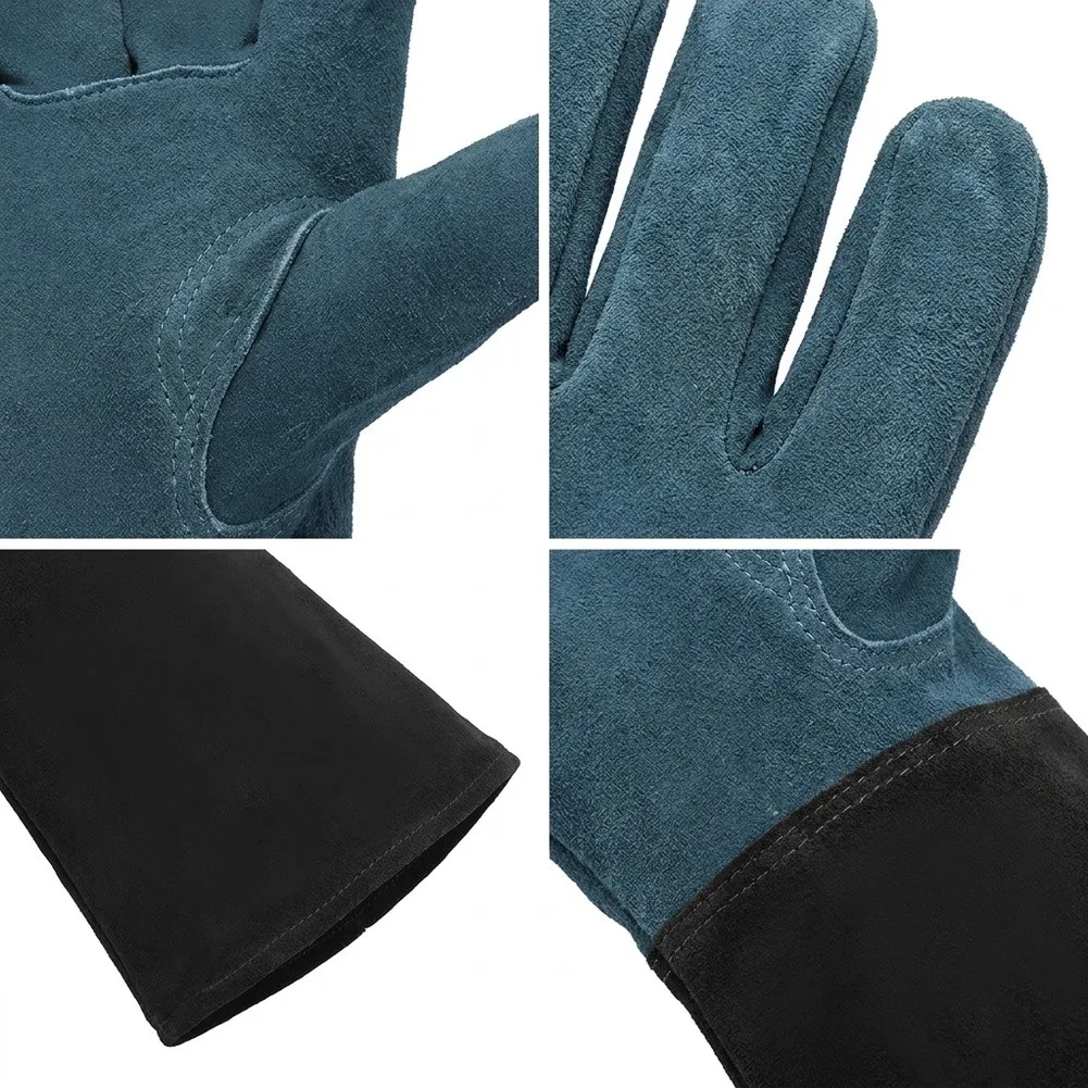 Gardening Gloves Constructed from Cowhide Leather for Thorn and Scratch Protection During Clearing and Renovation