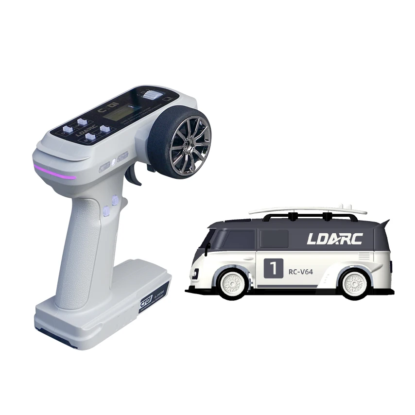 LDARC V64 RTR/BNR 1/64 MINI RC Auto Afstandsbediening Model Elektrische Auto 2.4GHz CT01 zender Volwassenen kinderen Speelgoed Tafelblad Speelgoed