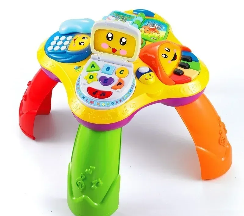 [Funny] Cartoon Multi-function 4 in 1 book/laptop/phone/piano Learning Musical Table desk baby Early education Growing toy gift