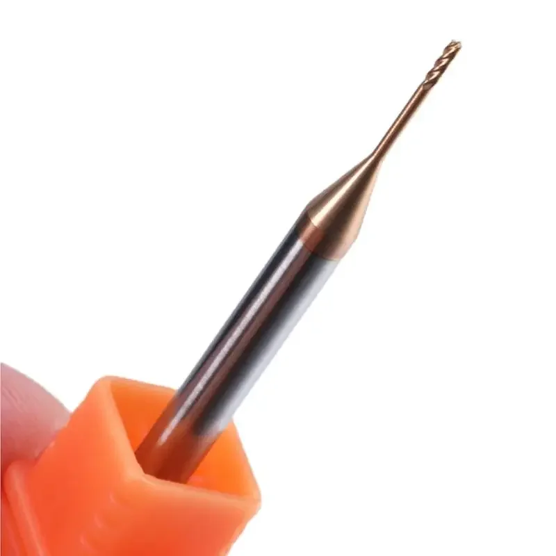 Pemotong Pengolahan Tulang Rusuk Pabrik Akhir Karbida Mikro CNC Leher Panjang Dalam Diameter Kecil 0.2 0.3 0.4 0.5 0.6 0.7 0.8 0.9Mm Pabrik Mini