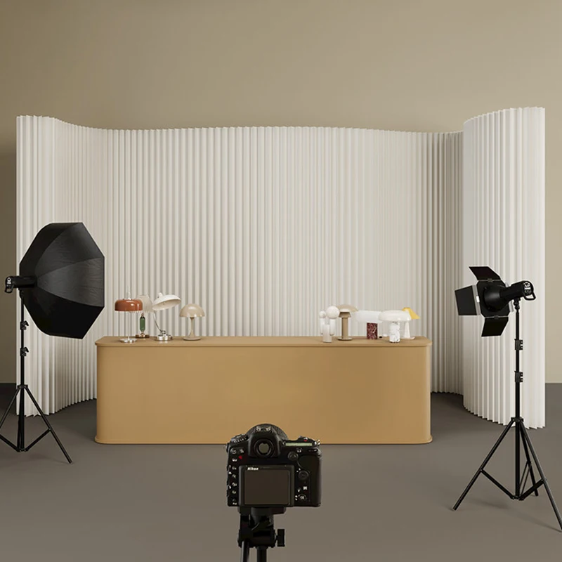 Accordion Paper Screen Exhibition Stand Paper Wall Partition Baffle Background Wall Clothing Store Trade Show Shop Display Rack