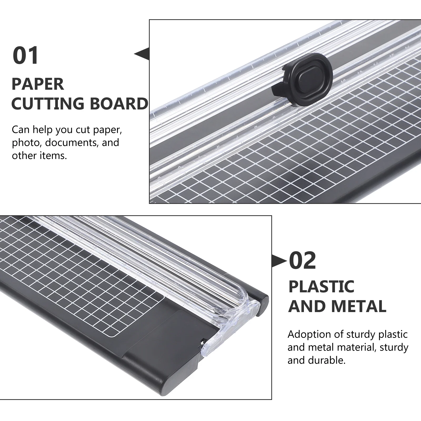 Compact Paper Trimmer Manual Small Paper Cutter A4 Cutting Board Sturdy Plastic Metal Document Craft Tool Scrapbooking Supplies