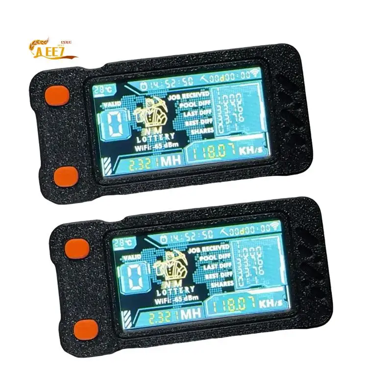 

AEE7-2PCS Модернизированный майнер Nerdminer 117KH/S Mini BTC Solo Lottery Miner Bitcoin BTC Mining Miner Nerd Miner с цветным экраном