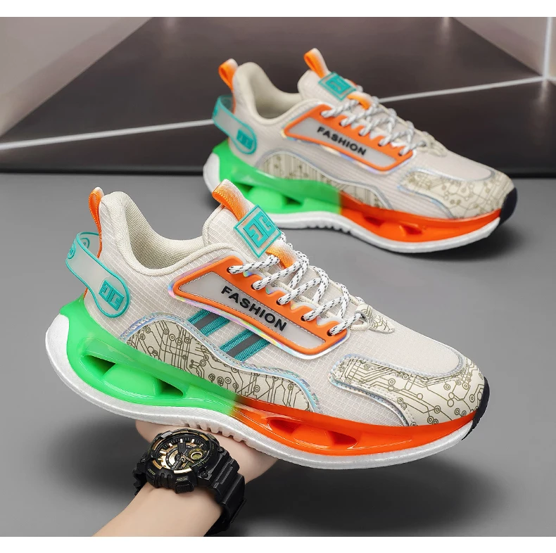 Herren Stoßdämpfende Leichte Freizeitschuhe Frühling Sommer Weichsohlige Atmungsaktive Outdoor-Renn-Laufschuhe Studenten-Speed-Sportschuhe – Detail 20