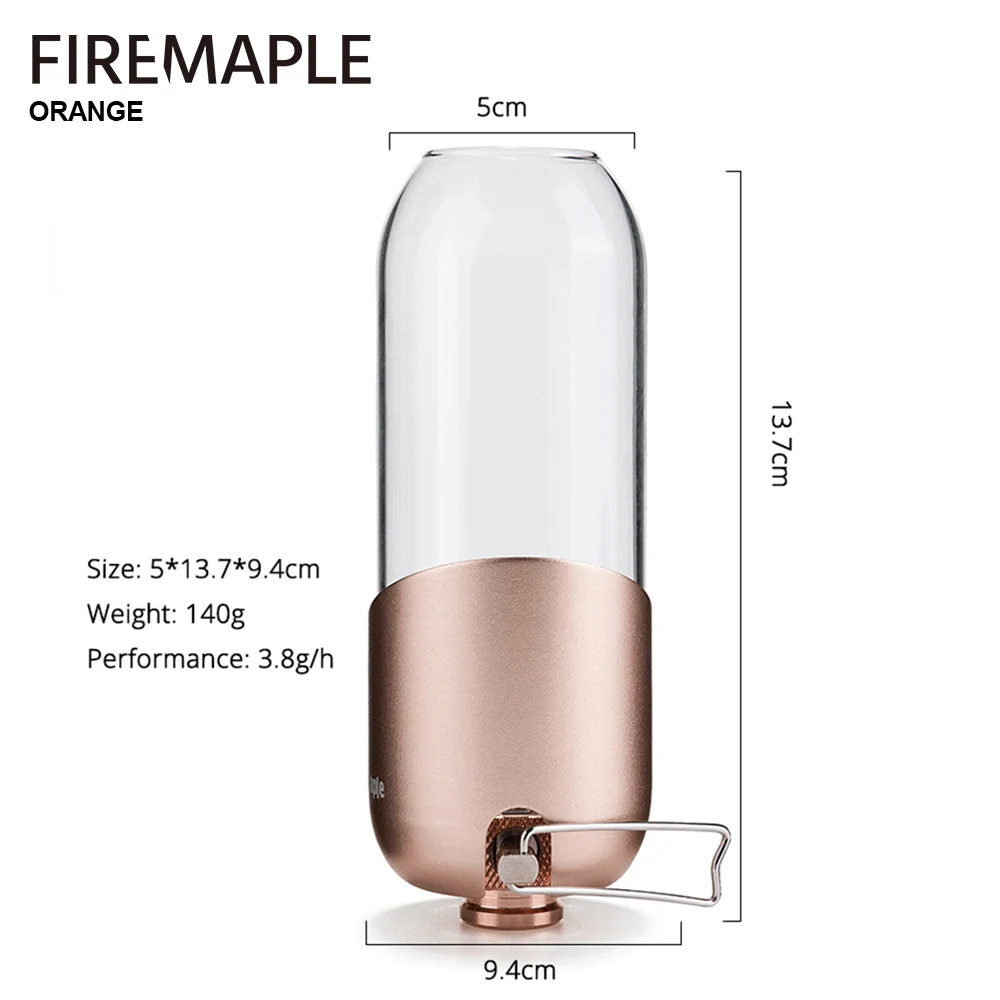 Fire Maple oranye lentera Gas luar ruangan isobutana lampu bahan bakar untuk berkemah mendaki Backpacking suasana romantis lampu Gas